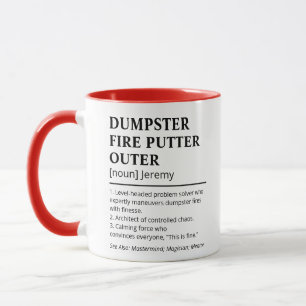 Grappige Dumpster Fire Putter-Outer Definition Mok