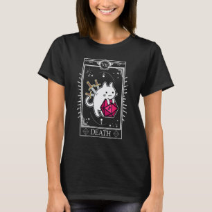 Grappige Dungeon Tarotkaart Kat Dobbelsteen D20 1 T-shirt