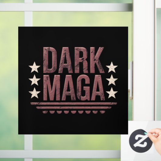 Grappige DUNKERE MAGA 2024 Raamsticker (Huis)