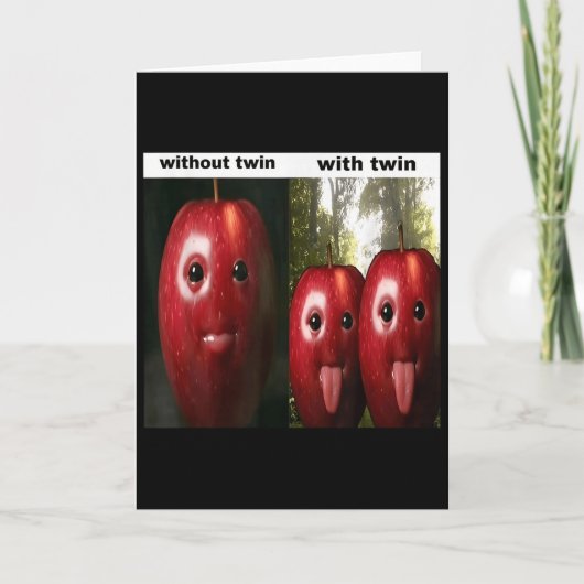 Grappige Dwaze Ai Appel Gen Z Meme Brainrot Humor  Kaart (Voorkant)