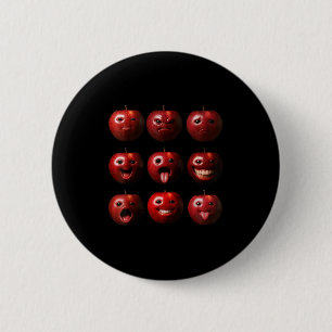 Grappige Dwaze Ai Appel Gen Z Meme Brainrot Humor Ronde Button 5,7 Cm