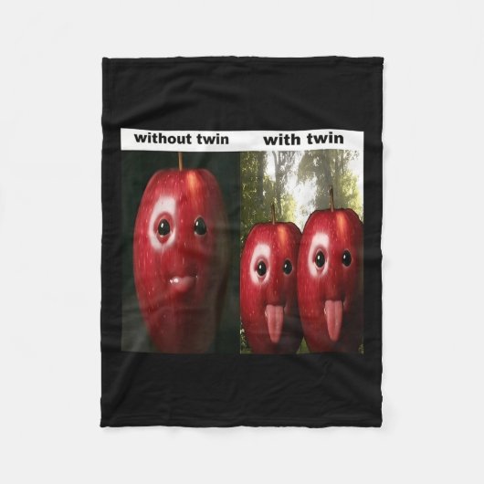 Grappige Dwaze Ai Apple Gen Z Meme Brainrot Humor Fleece Deken (Voorkant)