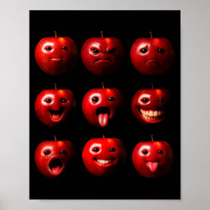 Grappige Dwaze Ai Gen Z Meme Brainrot Humor Fruit Poster