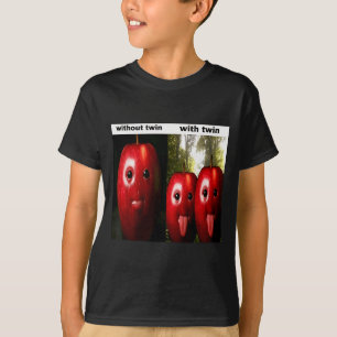 Grappige Dwaze Ai Gen Z Meme Brainrot Humor Tweeli T-shirt