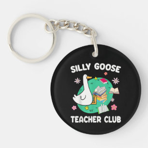 Grappige Dwaze Gans Leraar Club Dierenliefhebber G Sleutelhanger
