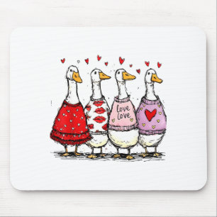 Grappige Dwaze Gans Valentijnsdag Trendy Valentijn Muismat