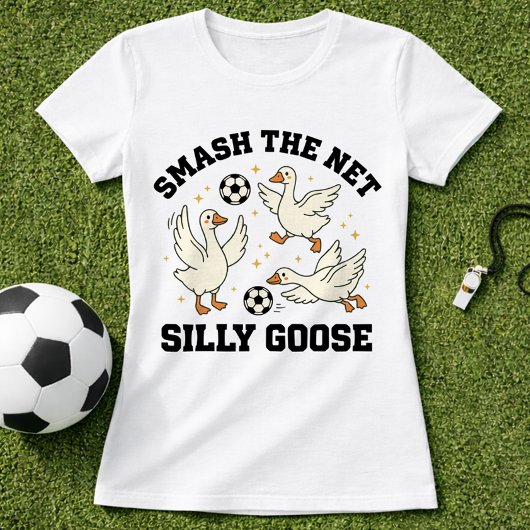 Grappige Dwaze Gans Voetbalgrap T-shirt