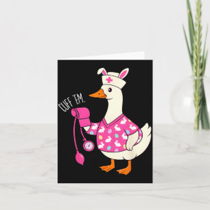 Grappige Dwaze Pasen Gans Verpleegster ER CNA LPN Kaart