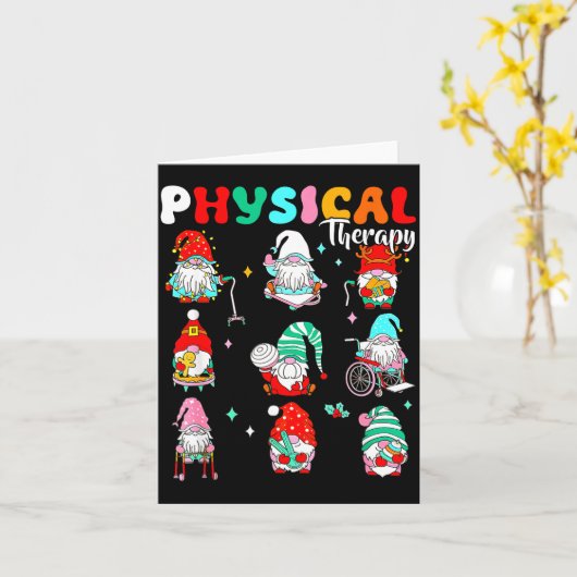 Grappige Dwerg Fysiotherapie Pt Fysiotherapeut C Kaart (Gele Bloem)