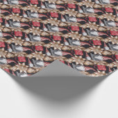 Grappige Dwerg, Rode Koffiemok, Bruine Koekjes Cadeaupapier (Hoek)