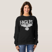 Grappige Eagles Vliegende Vogel Inspirerend Des Trui (Voorkant volledig)