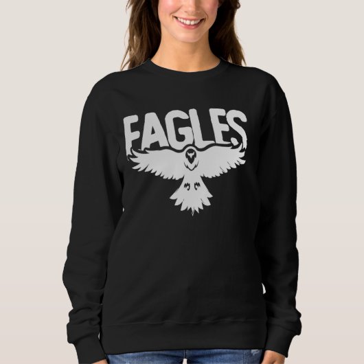 Grappige Eagles Vliegende Vogel Inspirerend Des Trui (Voorkant)