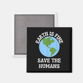 Grappige Earth Day Planet Environmental Protection Magneet (Voorkant / Achterkant)