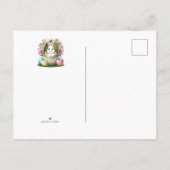 Grappige Easter Egg Hunt: Bunny Uitnodiging Briefkaart (Achterkant)