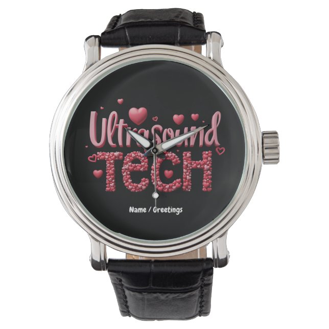 Grappige echoscopist Valentijnsdag ideeën  Horloge (Voorkant)
