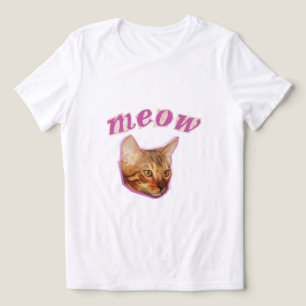 Grappige Echte Kat - "Meow" Meme Design - Hilarisc Tri-Blend Shirt