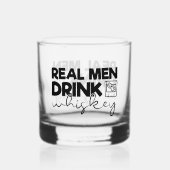 Grappige echte mannen drink whisky glas (Voorkant)