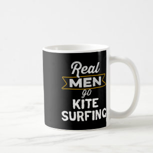 Grappige Echte Mannen Gaan Kitesurfen Strand Kites Koffiemok