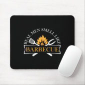 Grappige echte Mannen ruiken naar barbecue bbq gri Muismat (Met muis)