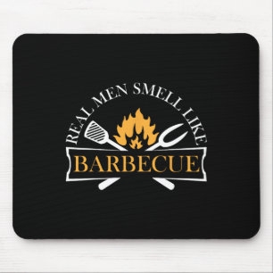 Grappige echte Mannen ruiken naar barbecue bbq gri Muismat