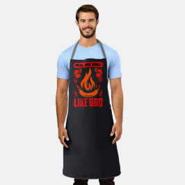 Grappige Echte Mannen Ruiken Naar Barbecue Schort