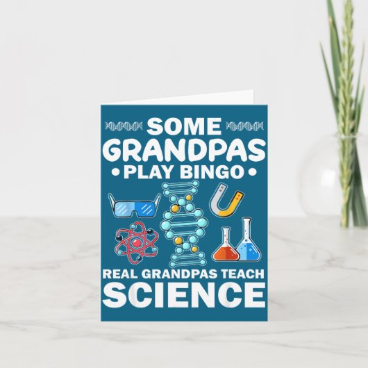 Grappige Echte Opa's Leren Science Nerdy Kaart (Voorkant)