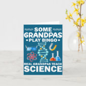 Grappige Echte Opa's Leren Science Nerdy Kaart (Gele Bloem)