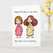 Grappige echte ouders gelukkige verjaardag zussen kaart (Gele Bloem)