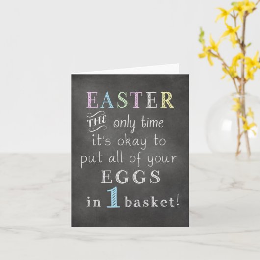 GRAPPIGE ECHTE "PAAS GROET" KAART (Gele Bloem)