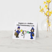 Grappige echte verjaardagskaart per post & postbez kaart (Gele Bloem)