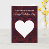 Grappige echtgenoot Valentijnsdag hart Kaart (Gele Bloem)