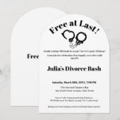 Grappige echtscheiding eindelijk gratis kaart (Voorkant / Achterkant)