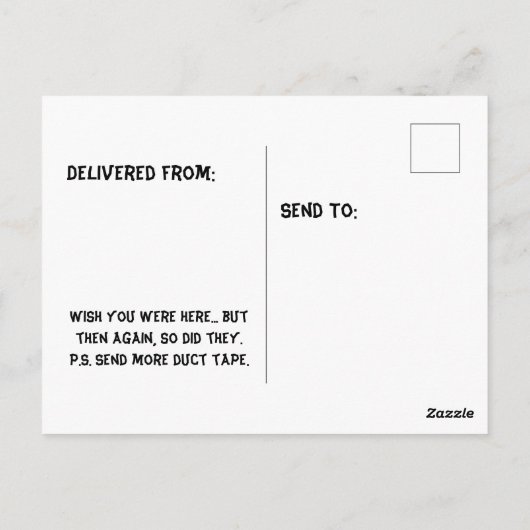 Grappige echtscheiding Humor Briefkaart (Achterkant)