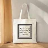Grappige echtscheiding offerte cadeau tote bag