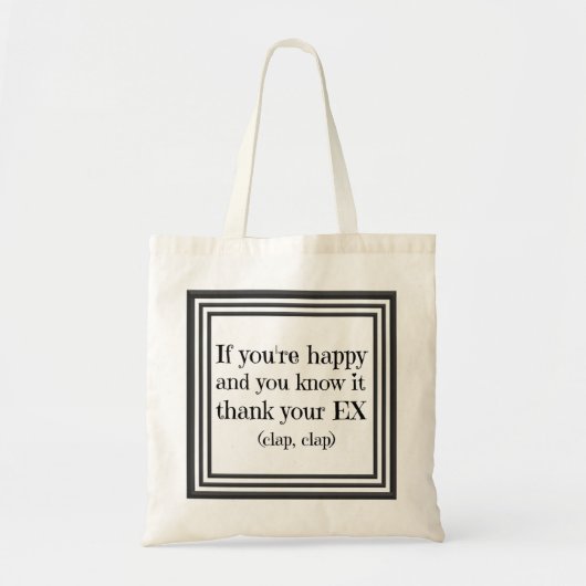 Grappige echtscheiding offerte cadeau tote bag (Voorkant)