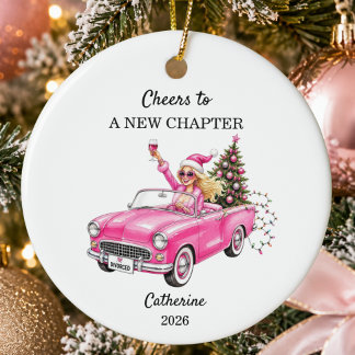 Grappige Echtscheiding Persoonlijke Kerstmis Vrouw Keramisch Ornament