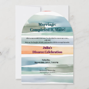 Grappige echtscheidingsvrijheid juicht een nieuw b kaart