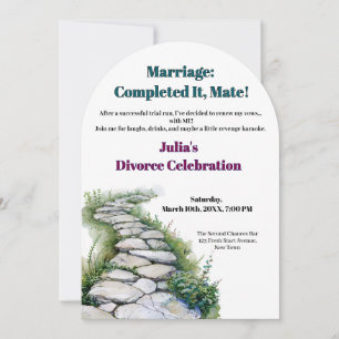 Grappige echtscheidingsvrijheid juicht een nieuw b kaart