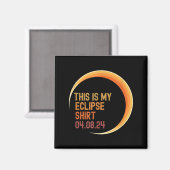 Grappige Eclipse 04 08 24 Totaal Magneet (Voorkant / Achterkant)