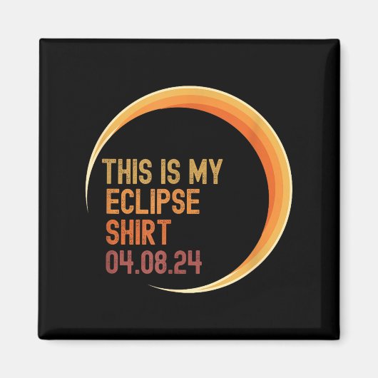 Grappige Eclipse 04 08 24 Totaal Magneet (Voorkant)