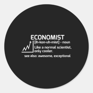 Grappige Economist Definitie Economie Wetenschap G Ronde Sticker