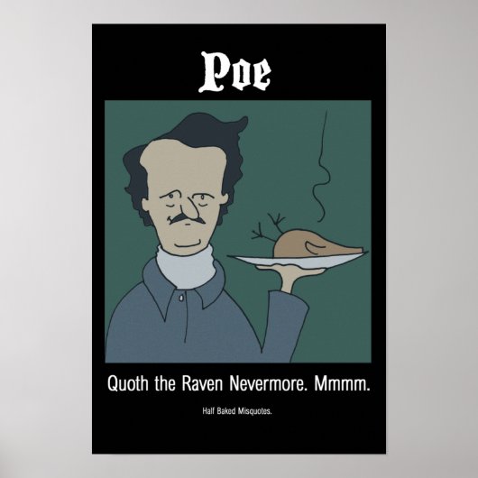 Grappige Edgar Allan Poe Poster (Voorkant)