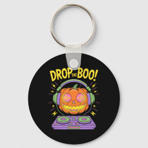 Grappige EDM DJ Halloween Pumpkin Sleutelhanger