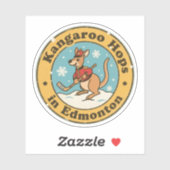 Grappige Edmonton Kangoeroe Hockey Sticker (Vel)