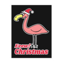 Grappige Eeew Christmas Flamingo met Sinterklaas P