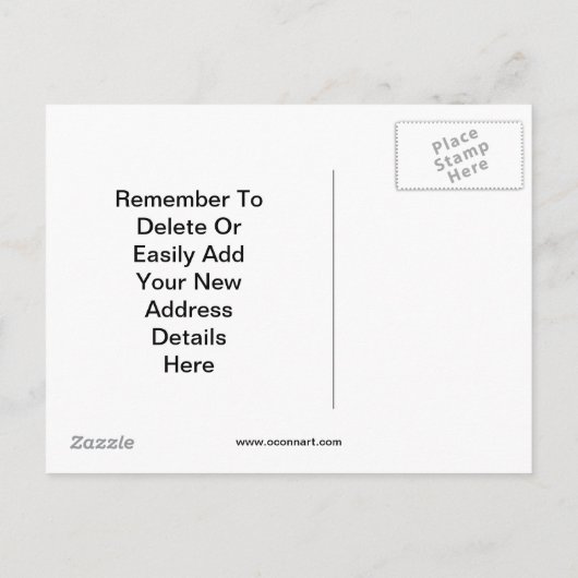 Grappige eekhoorn adreswijziging aankondigingskaart (Achterkant)