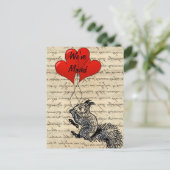 Grappige eekhoorn adreswijziging aankondigingskaart (Staand voorkant)