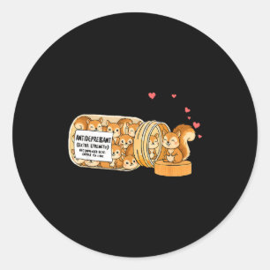 Grappige Eekhoorn Anti Depressivum Dierentuin Jong Ronde Sticker