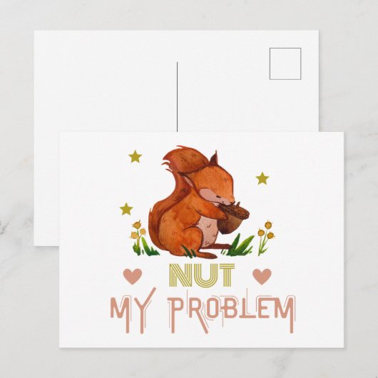 Grappige eekhoorn briefkaart (Voorkant / Achterkant)