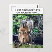 Grappige Eekhoorn Deez Noten Ongepaste Verjaardag Briefkaart (Voorkant / Achterkant)